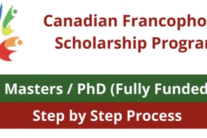 Canadian Francophonie Scholarship Program 2023